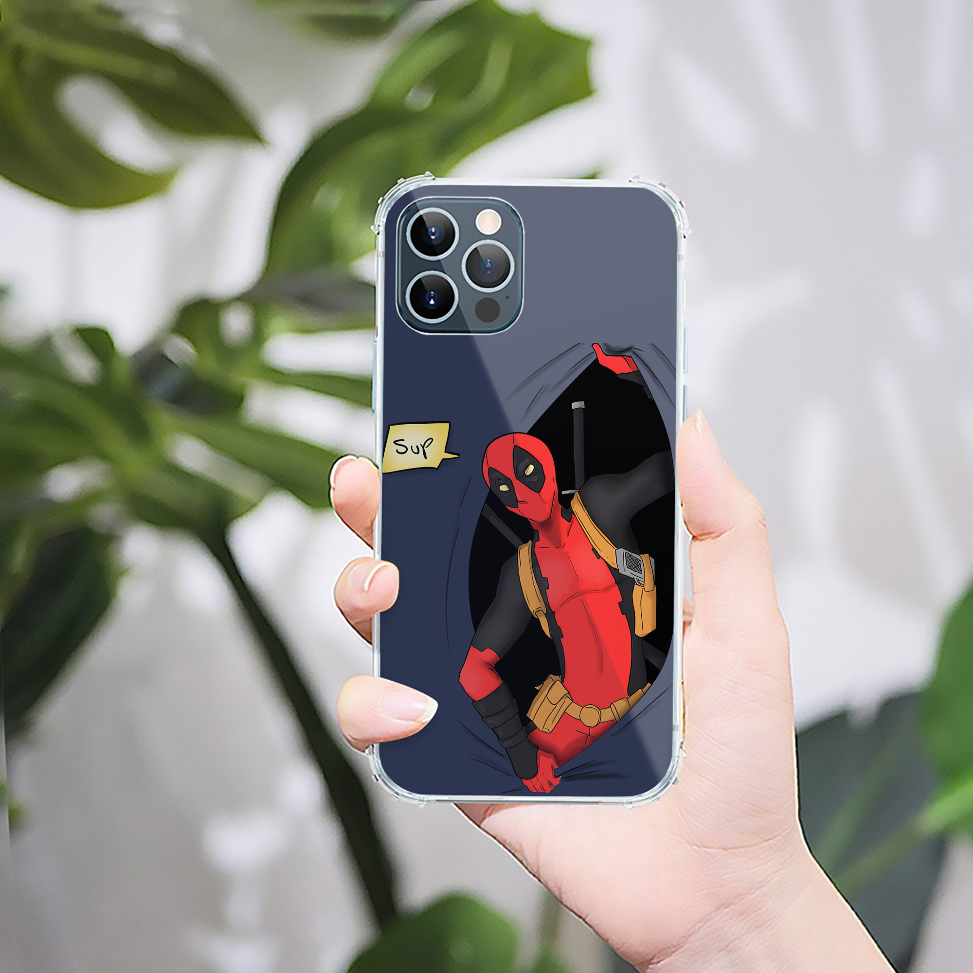 （画像用） Deadpool デッドプール 【iPhone 12シリーズ対応】透明スマホケース（クリアソフトケース）